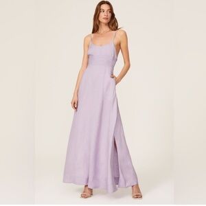 SIMKHAI linen blend Prudence Maxi Dress